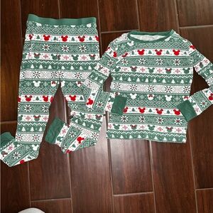 Little Sleepies Disney Fair Isle Mickey Christmas Pajamas Size 7/8